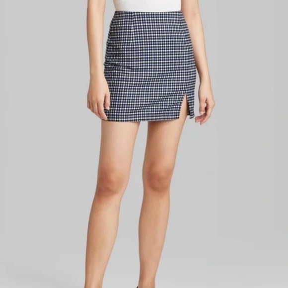 wild fable Dresses & Skirts - Blue Checkered Tight Mini Wild Fable Skirt